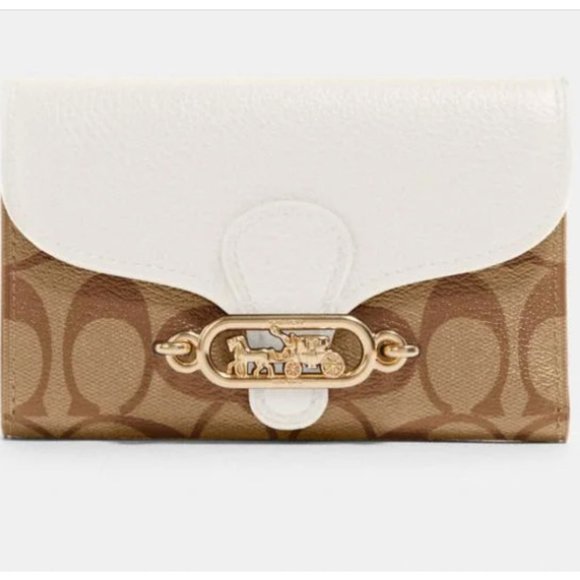 coach jade medium envelope wallet